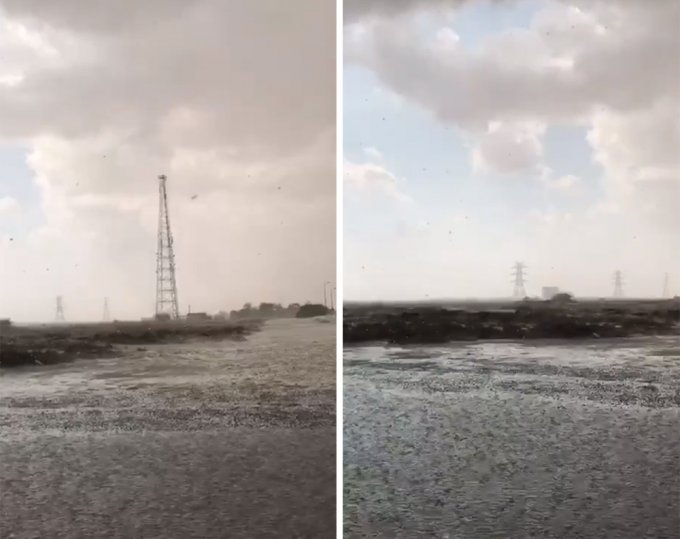 Qatar receive thundery rain